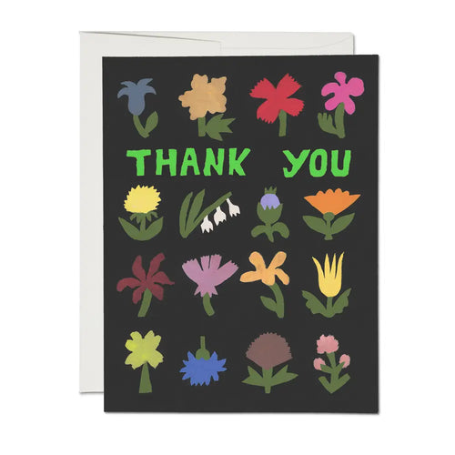Little Flowers Thank You Greeting Card