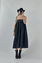 Load image into Gallery viewer, Black Empire Midi Dress