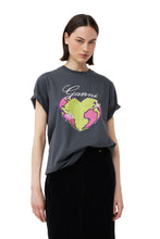Load image into Gallery viewer, Grey Relaxed Heart T Shirt