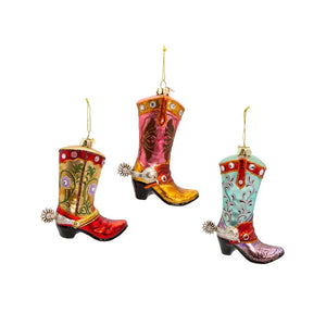 Cowboy Boot Holiday Ornament