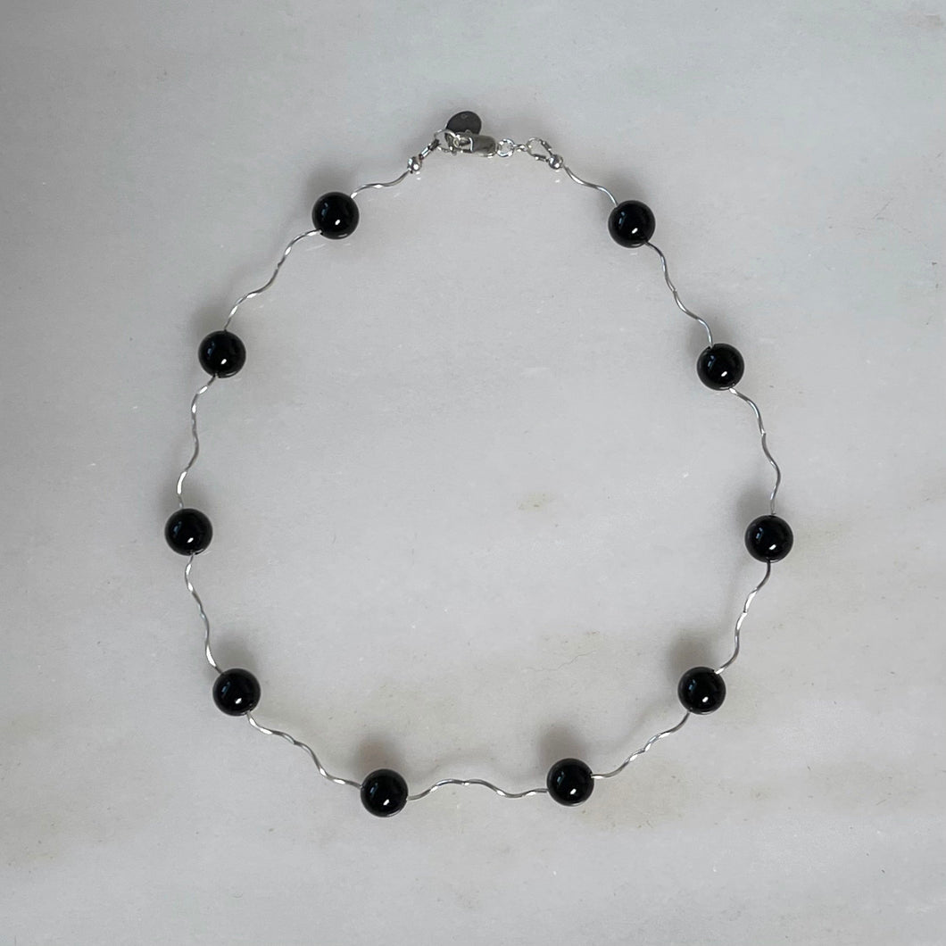 Onyx Tube Necklace
