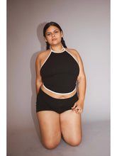 Load image into Gallery viewer, Onyx Lined Contrast Halter Top