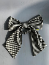 Load image into Gallery viewer, Gingham Check Giant Bow Scrunchie