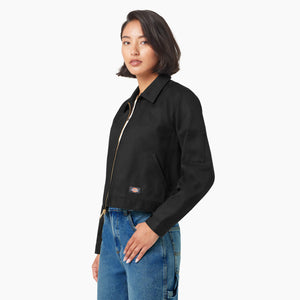 Black Cropped Eisenhower Jacket