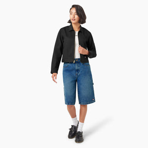 Black Cropped Eisenhower Jacket