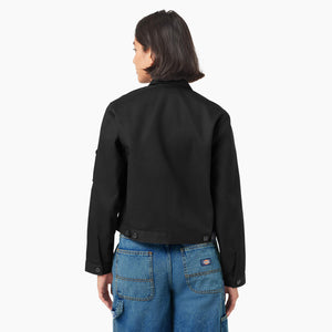 Black Cropped Eisenhower Jacket