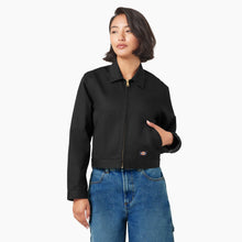 Load image into Gallery viewer, Black Cropped Eisenhower Jacket