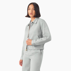 Gray Cropped Eisenhower Jacket