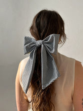 Load image into Gallery viewer, Gingham Check Giant Bow Scrunchie