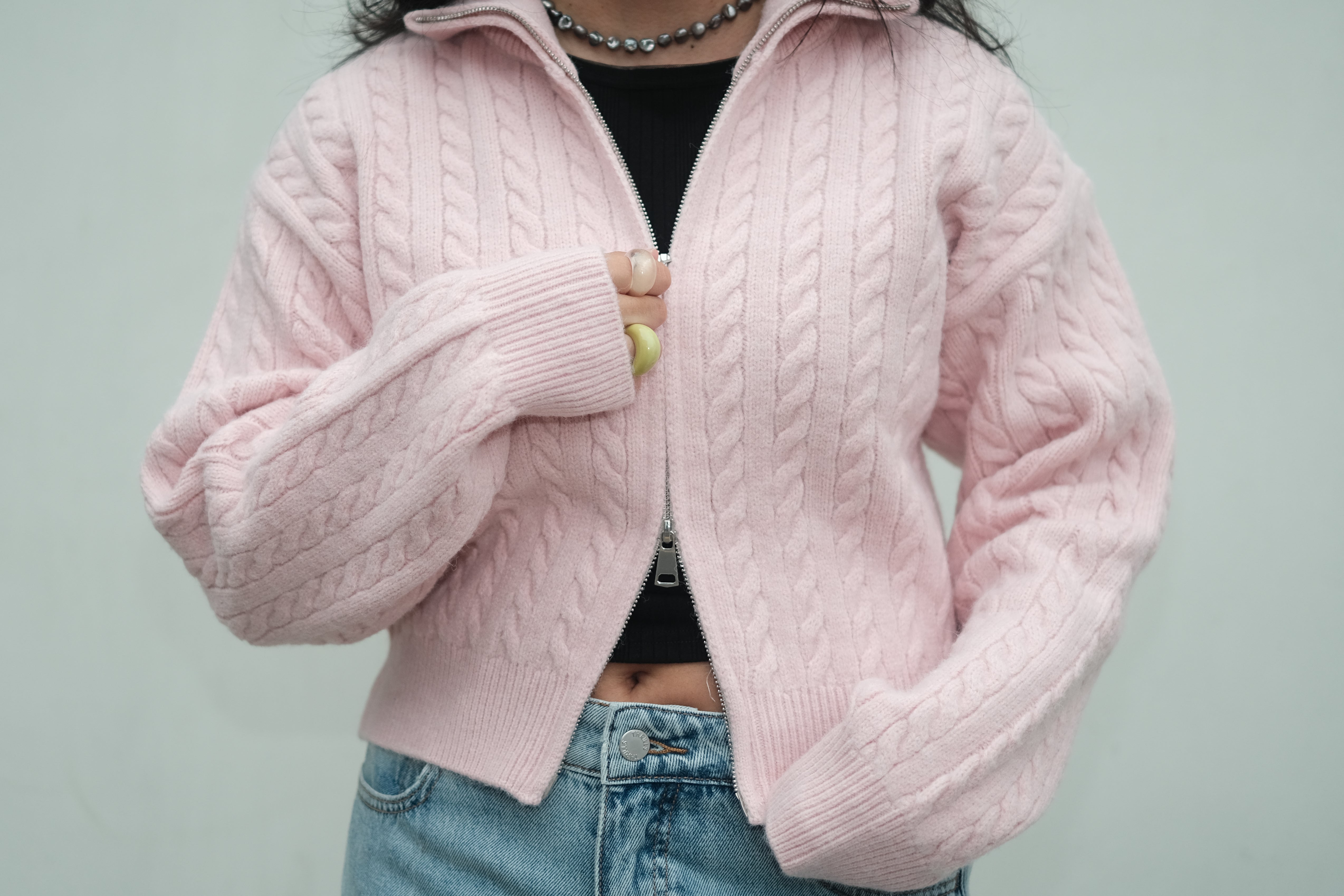 Two Way Zipper Cardigan in Dusty Pink – Wild Cactus Boutique