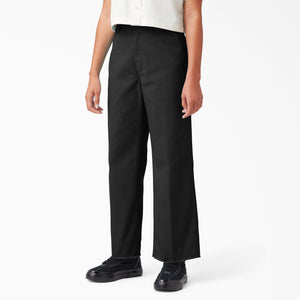 Black Crop Work Pant