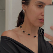 Load image into Gallery viewer, Onyx Tube Necklace
