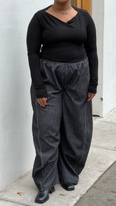 Hudson Black Barrel Pant