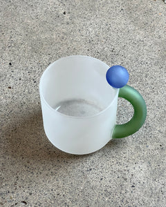 Colored Handle Borosilicate Mug
