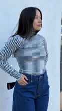 Load image into Gallery viewer, Montauk Stripe Tucker Cloud Knit Turtleneck