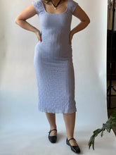 Load image into Gallery viewer, Ross Cap Sleeve Midi Dress in Blue Bell