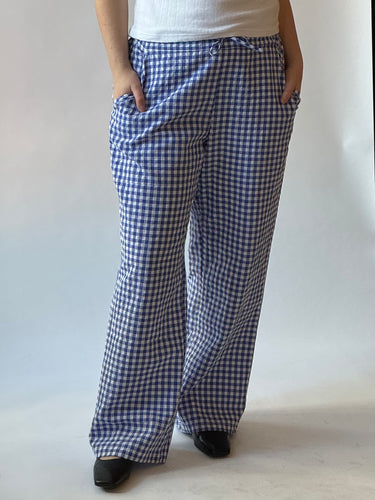 The Perfect Pant Blue Gingham