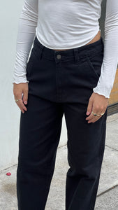 Black Regular Fit Duck Pants