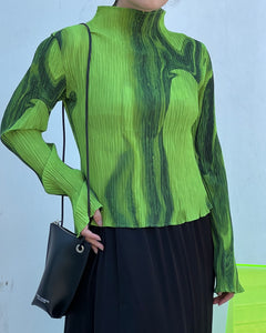 Naomi Marble Pleat Top