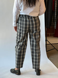 Checkered Elasticated Curve Pants