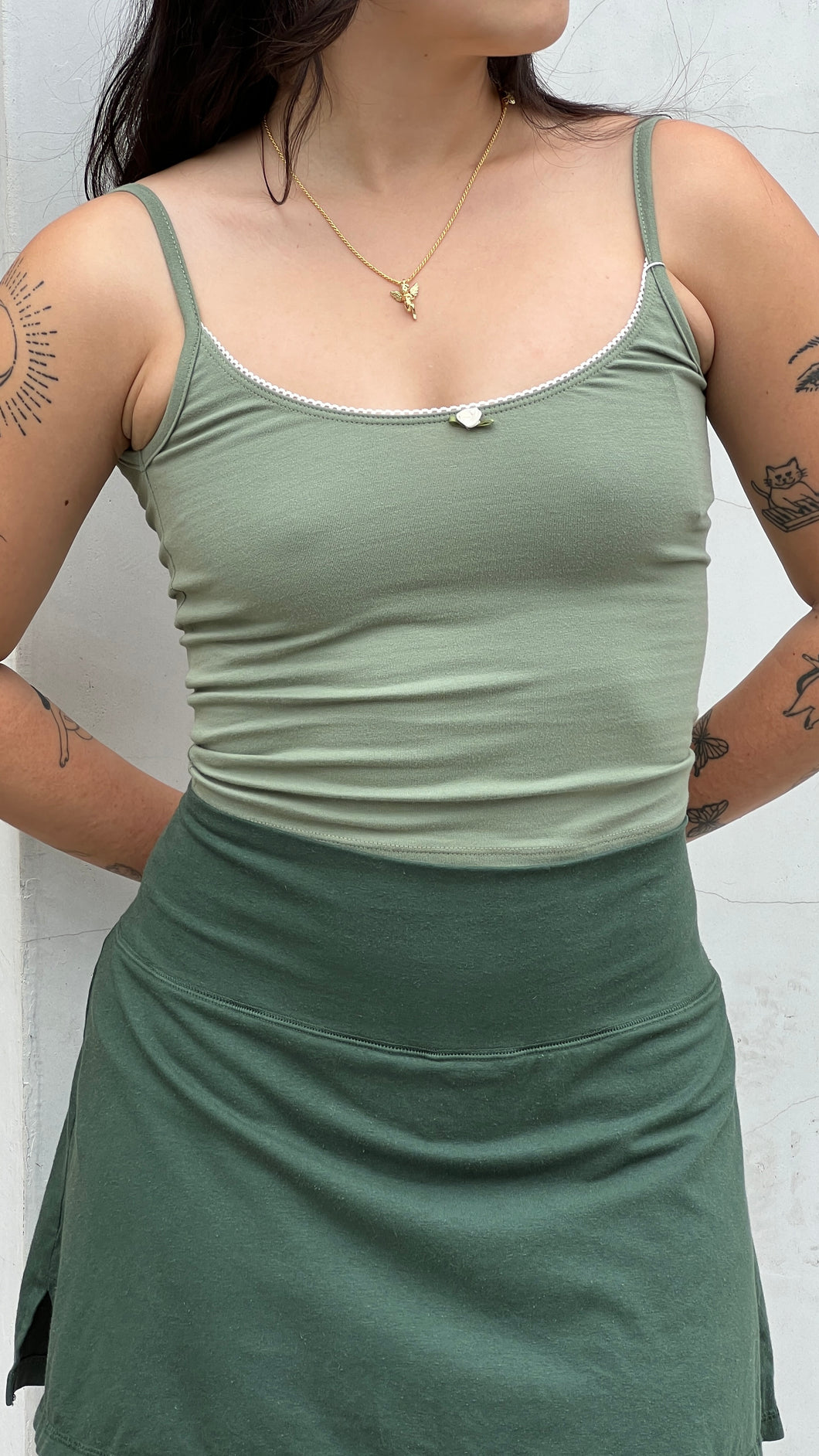 Sage Scoop Back Cami