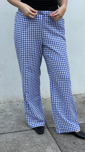 The Perfect Pant Blue Gingham