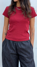 Load image into Gallery viewer, Cranberry Vintage Slub Tee