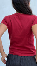 Load image into Gallery viewer, Cranberry Vintage Slub Tee