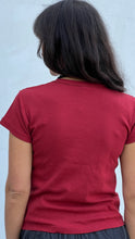 Load image into Gallery viewer, Cranberry Vintage Slub Tee