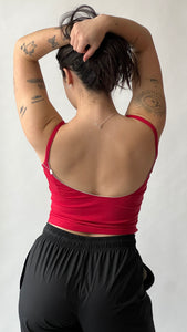 Scoop Back Cami in Cherry