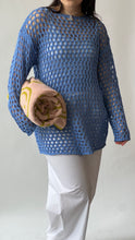 Load image into Gallery viewer, Sky Crochet Knit Top