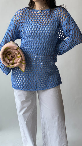 Sky Crochet Knit Top