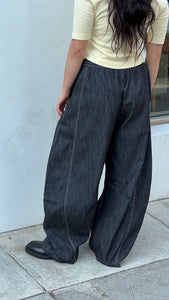 Hudson Black Barrel Pant