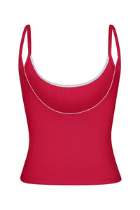 Scoop Back Cami in Cherry