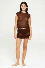 Load image into Gallery viewer, Geo Lace Tie Front Top