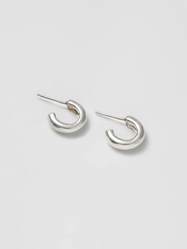Small Abbie Hoops in Sterling Silver