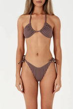 Load image into Gallery viewer, Plum Stripe Halter Top