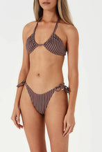 Load image into Gallery viewer, Plum Stripe Halter Top