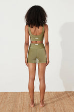 Load image into Gallery viewer, Olive Stripe Sport Short