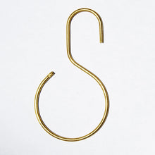 Load image into Gallery viewer, Brass Shower Curtain S-Hooks