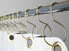 Load image into Gallery viewer, Brass Shower Curtain S-Hooks