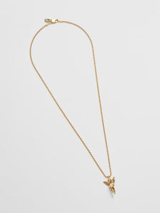 Gold Cherub Charm Necklace