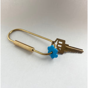 Brass Daisy Key Ring