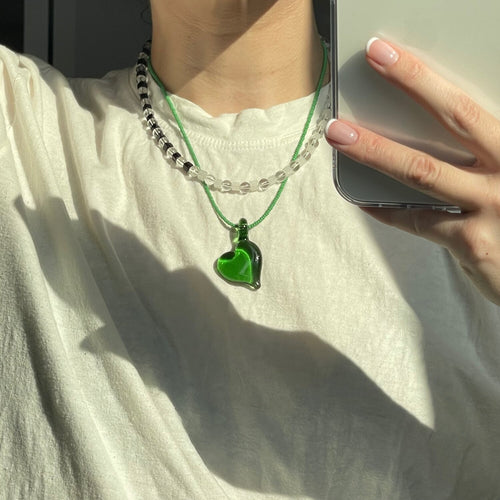 Emerald Heart Pendant Necklace