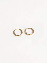 Load image into Gallery viewer, Gold Organic Shaped Hoops