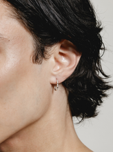 Load image into Gallery viewer, Silver Organic Shaped Hoops